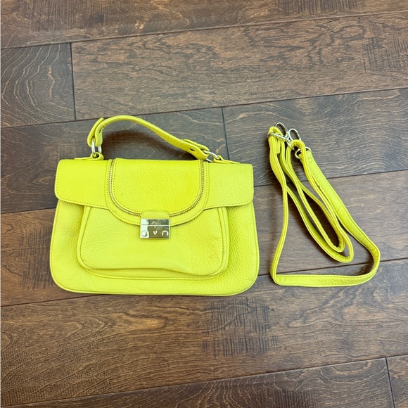 Olivia + Joy Chartreuse Yellow Mini Satchel Crossbody Bag - Picture 11 of 11